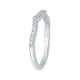 Round Diamond Half-Eternity Wedding Band in 14K White Gold