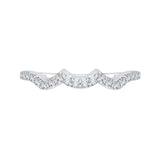 Round Diamond Wedding Band in 14K White Gold