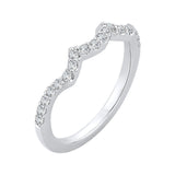 Round Diamond Wedding Band in 14K White Gold
