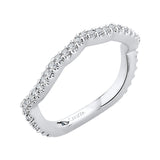 Round Diamond Wedding Band in 14K White Gold
