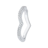 Round Diamond Wedding Band in 14K White Gold