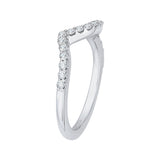 Round Diamond Wedding Band in 14K White Gold