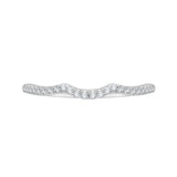 Round Diamond Half-Eternity Wedding Band in 14K White Gold