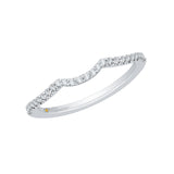 Round Diamond Half-Eternity Wedding Band in 14K White Gold