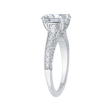 Oval Cut Diamond Engagement Ring in 18K White Gold (Semi-Mount)