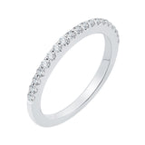 Round Diamond Half-Eternity Wedding Band in 14K White Gold