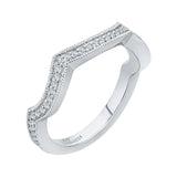 Round Diamond Wedding Band in 14K White Gold