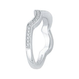 Round Diamond Wedding Band in 14K White Gold