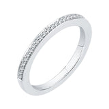 Round Diamond Half-Eternity Wedding Band in 14K White Gold