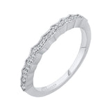 Round Diamond Half-Eternity Wedding Band in 14K White Gold
