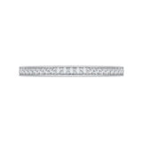 Round Diamond Half-Eternity Wedding Band in 14K White Gold