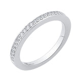 Round Diamond Half-Eternity Wedding Band in 14K White Gold