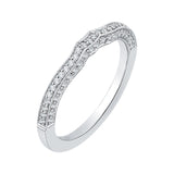 Round Diamond Half-Eternity Wedding Band in 14K White Gold