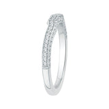 Round Diamond Half-Eternity Wedding Band in 14K White Gold