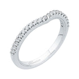 Round Diamond Half-Eternity Wedding Band in 14K White Gold