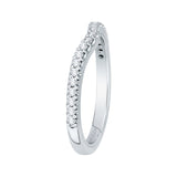 Round Diamond Half-Eternity Wedding Band in 14K White Gold