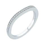 Round Diamond Half-Eternity Wedding Band in 14K White Gold
