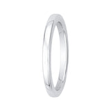 Plain Wedding Band in 14K White Gold