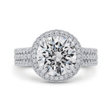 Diamond Engagement Ring in 18K White Gold (Semi-Mount)