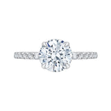 Round Diamond Engagement Ring in 14K White Gold (Semi-Mount)