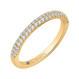 Round Diamond Half-Eternity Wedding Band in 14K Yellow Gold