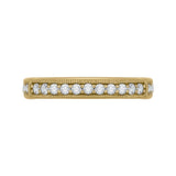 Round and Princess Cut Diamond Wedding Band in 14K Yellow Gold