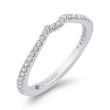 Round Diamond Wedding Band in 14K White Gold