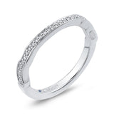 Round Diamond Half-Eternity Wedding Band in 14K White Gold