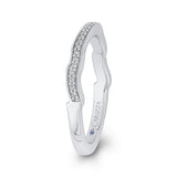 Round Diamond Half-Eternity Wedding Band in 14K White Gold