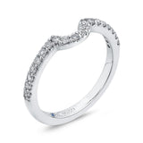 Round Diamond Half-Eternity Wedding Band in 14K White Gold