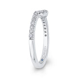 Round Diamond Half-Eternity Wedding Band in 14K White Gold