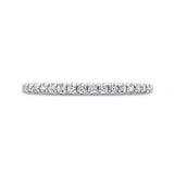 Round Diamond Half-Eternity Wedding Band in 14K White Gold