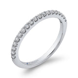 Round Diamond Half-Eternity Wedding Band in 14K White Gold