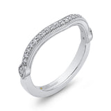 Round Diamond Half-Eternity Wedding Band in 14K White Gold
