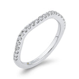 Round Diamond Half-Eternity Wedding Band in 14K White Gold