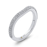 Round Diamond Wedding Band in 14K White Gold