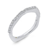 Round Diamond Half-Eternity Wedding Band in 14K White Gold