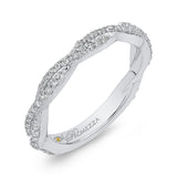 Round Diamond Wedding Band in 14K White Gold
