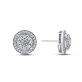 10K White Gold 3/4 Ct Diamond Fashion Earrings in 14K White Gold