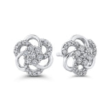 10K White Gold 1/3 Ct Diamond Fashion Earrings in 14K White Gold