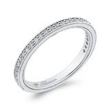 Round Diamond Half-Eternity Wedding Band in 14K White Gold