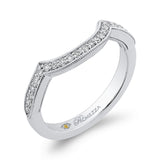 Round Diamond Half-Eternity Wedding Band in 14K White Gold