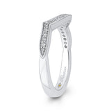 Round Diamond Half-Eternity Wedding Band in 14K White Gold