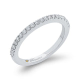 Round Diamond Half-Eternity Wedding Band in 14K White Gold