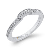 Round Diamond Half-Eternity Wedding Band in 14K White Gold