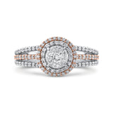 3/4 ct Round Diamond Fashion Ring in 10K Two Tone Gold