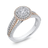 3/4 ct Round Diamond Fashion Ring in 10K Two Tone Gold