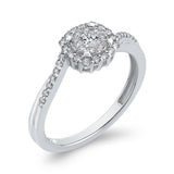1/3 ct Round Diamond 10K White Gold Fashion Promise Ring in 14K White Gold