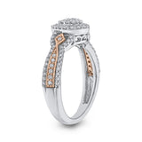 1/2 ct Round Diamond Fashion Ring in 10K Two Tone Gold