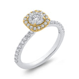 5/8 ct Round White Diamond Fashion Ring in 10K Two Tone Gold